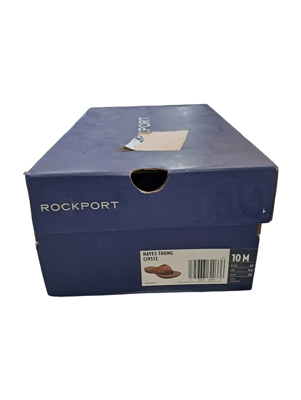 Rockport Men's Hayes Thong Sandals Size 10M Tan New